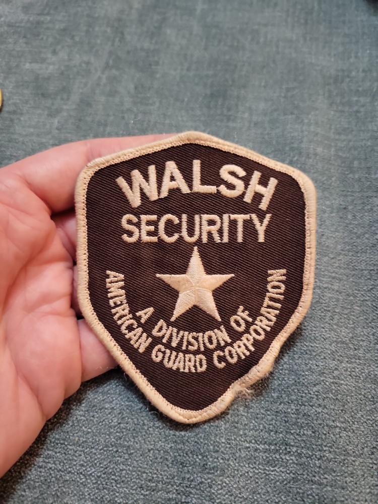 Vintage Walsh Security American Guard Security Uniform Patch