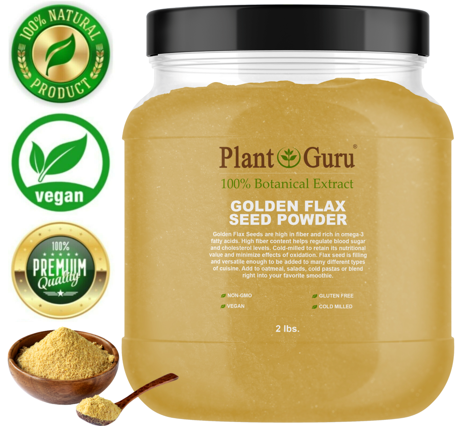 Ground Flax Seed Powder BROWN & GOLDEN 100% Pure Linseed Flaxseed Meal Bulk