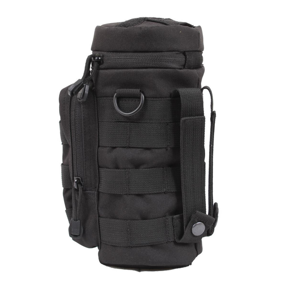 Molle Water Bottle Holder Tactical Water Bottle Pouch for Backpack & D-Ring Hook
