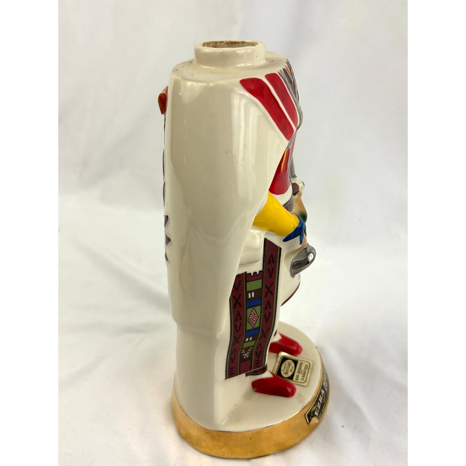 Vintage Ezra Brooks Kachina Decanter Native American Figure 13.5" Empty 1970s