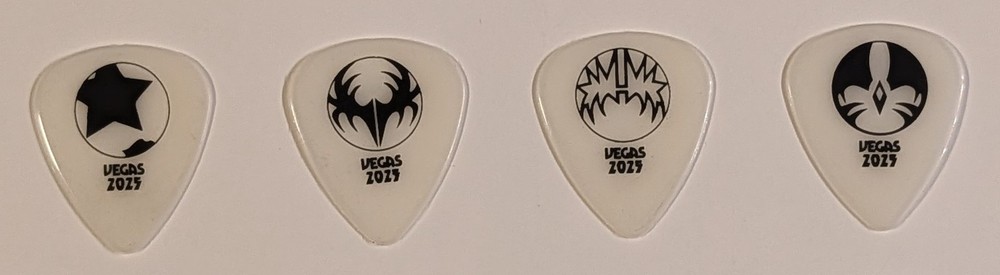 KISS Kruise: Land-Locked In Vegas Glow-In-the-Dark Set of 4 Icons Guitar Picks
