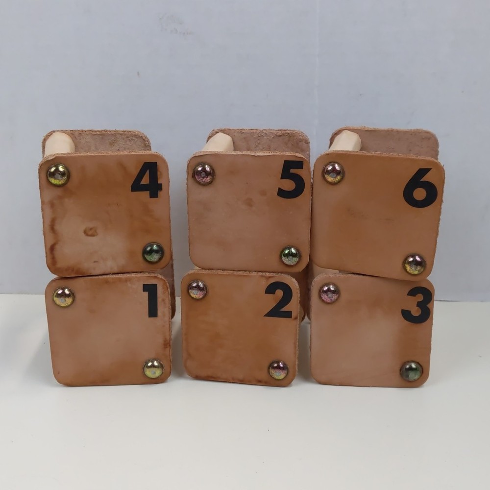 Leather Dog Obedience Utility Article Set Numbered 1-6 Training Retrieve