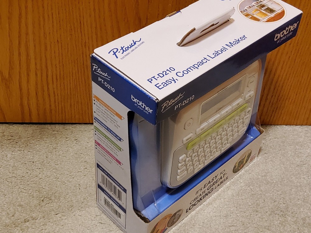 Brother P-Touch PT-D210 Label Maker Printer Easy & Compact White Color Sealed