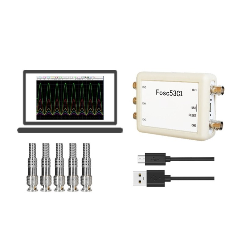 5 Input Channel Oscilloscope USB Power For Data Recording