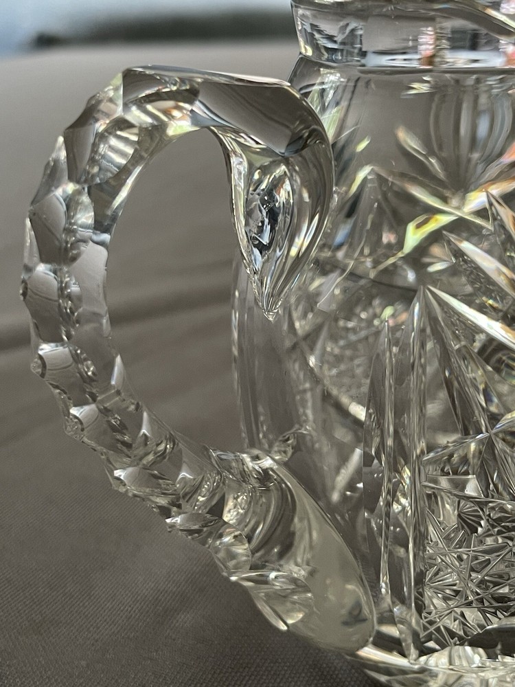 ABP Cut Glass Tall Creamer / Small Jug/ Small syrup