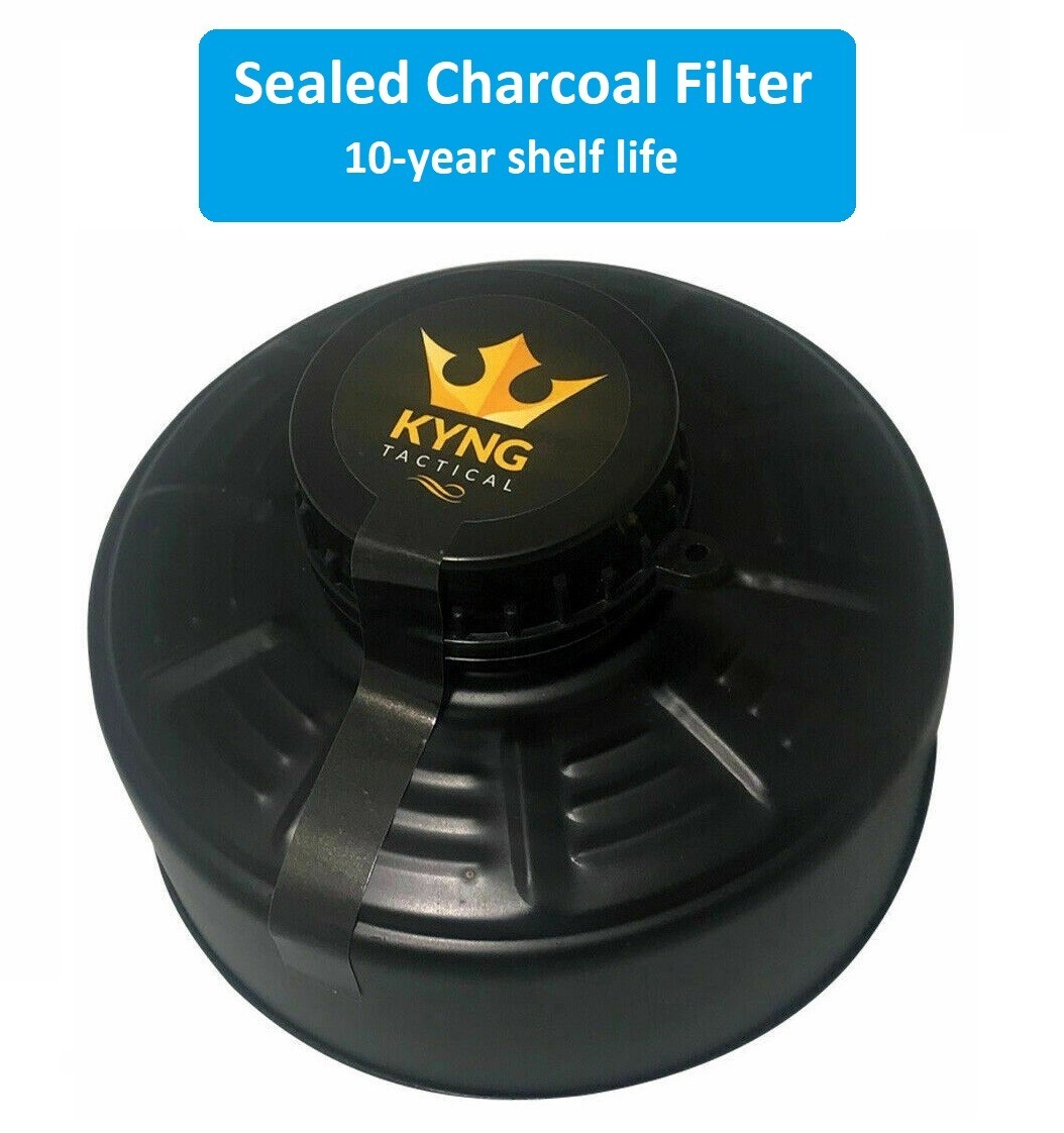 Kyng Tactical Israeli Style Respirator Gas Mask w/ Sealed 40mm Filter NEW