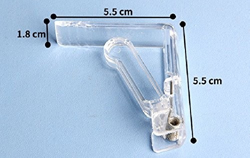 20Pcs Clear Plastic Tablecloth Clips Spring Loaded Clamp Holder