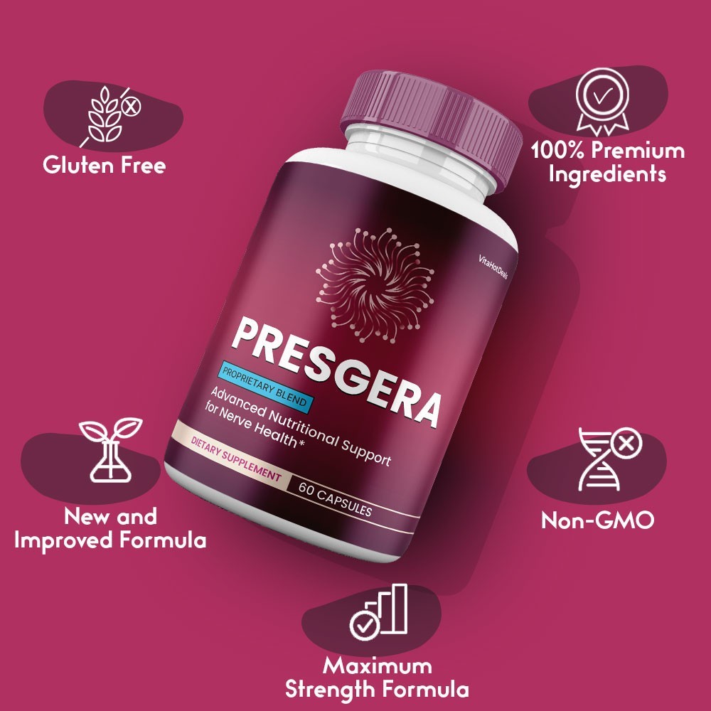 Presgera Capsules, Max Strength Nerve Health Supplement, Presgera (1 pack)