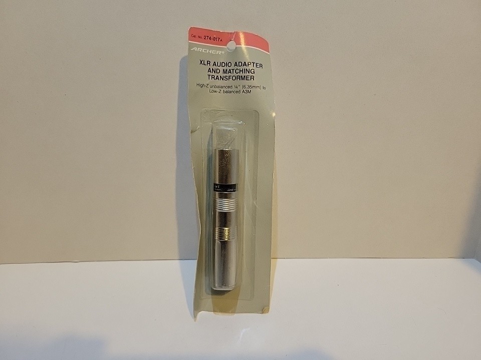 Vintage NOS Archer XLR Audio Adapter And Matching Transformer
