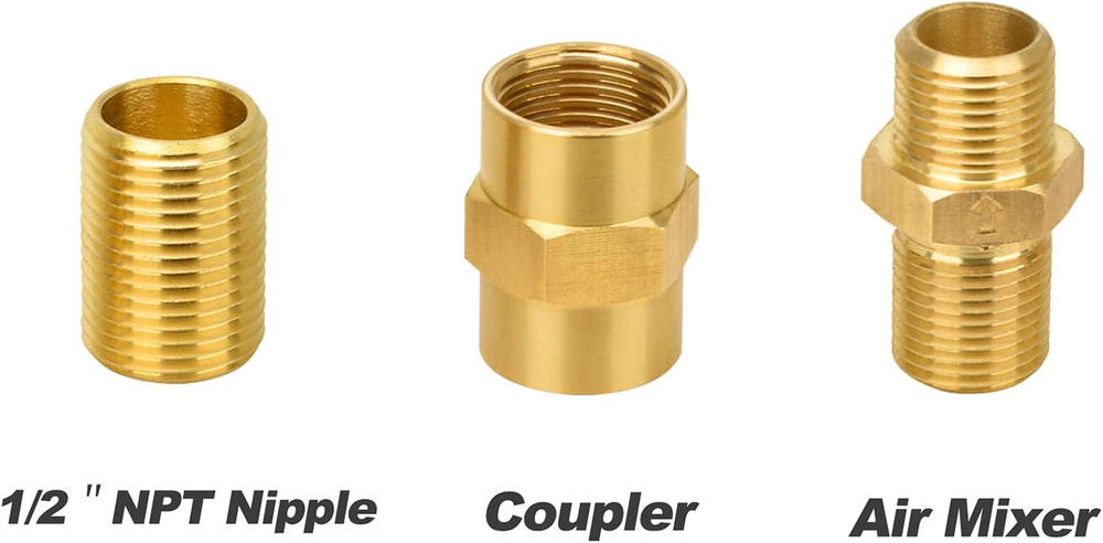 Skyflame LP Propane Gas Fire Pit Air Mixer Valve 1/2", Solid Brass, 90K BTU Max