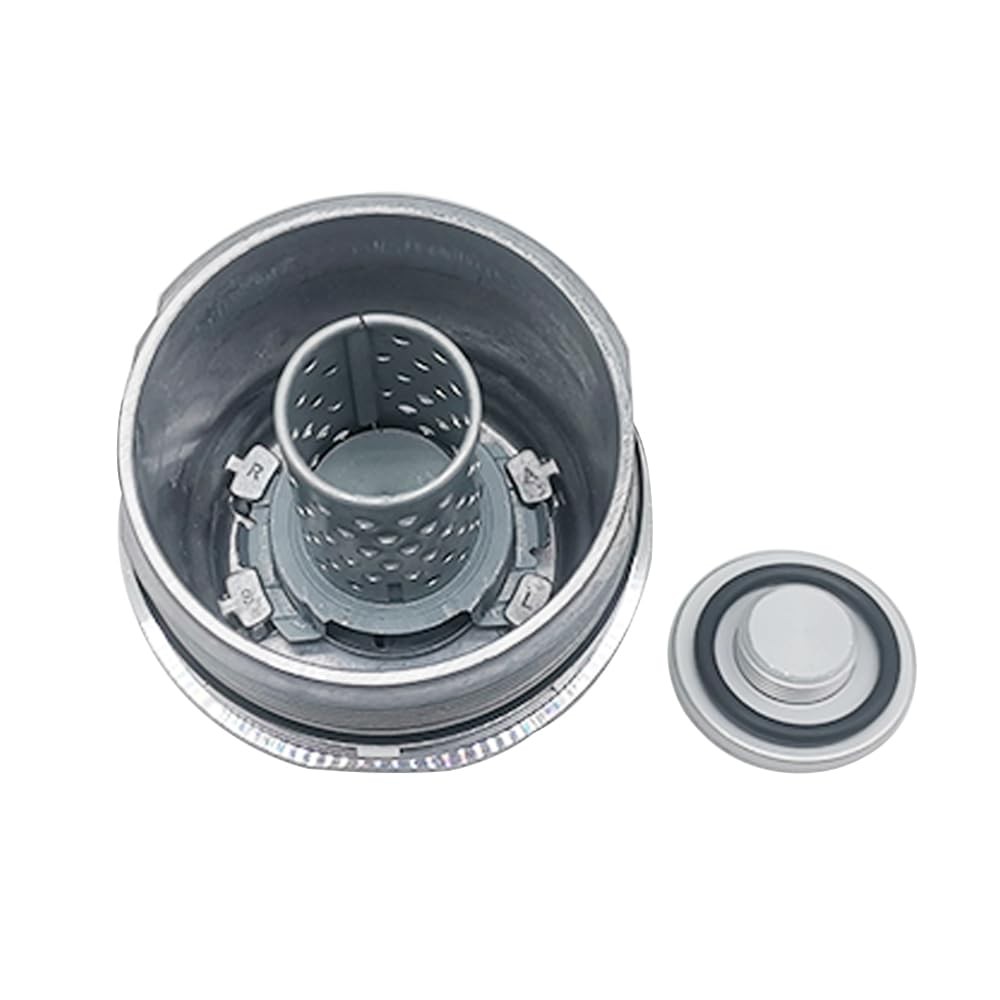 Oil Filter Housing Cap Assembly with Plug Drain Compatible Silver