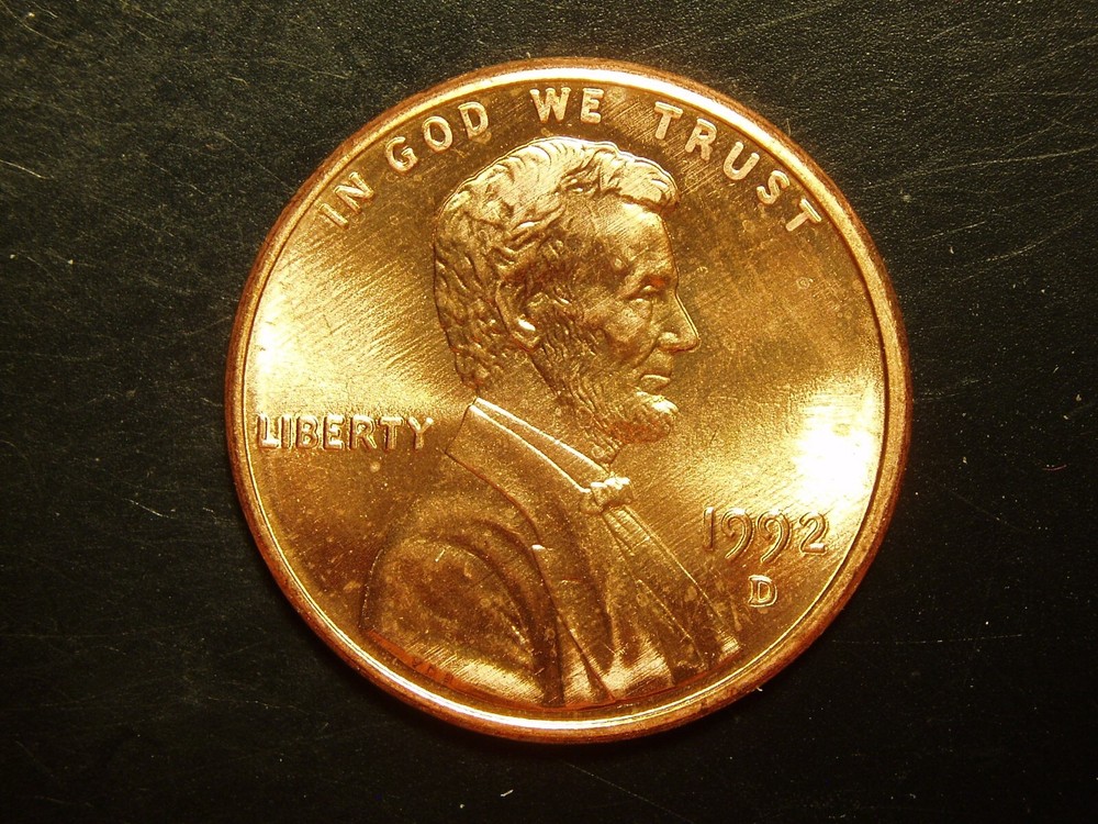 1992-D UNC LINCOLN MEMORIAL CENT #40