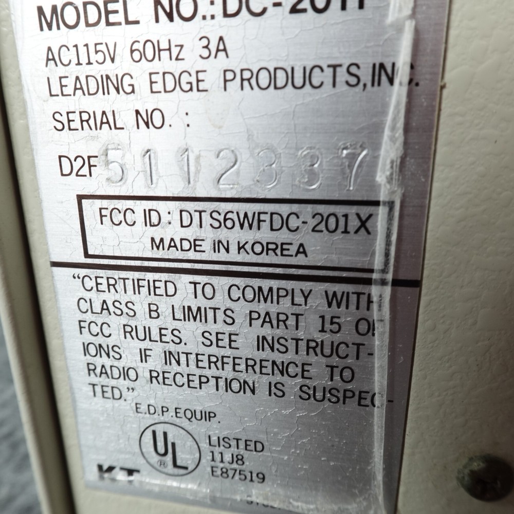Leading Edge Desktop Computer DC-2011 Vintage Powers On Boots Up 1985 🔥🔥