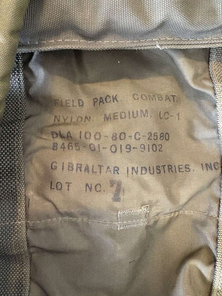 US Army Military Combat Field Pack Backpack With Frame Medium