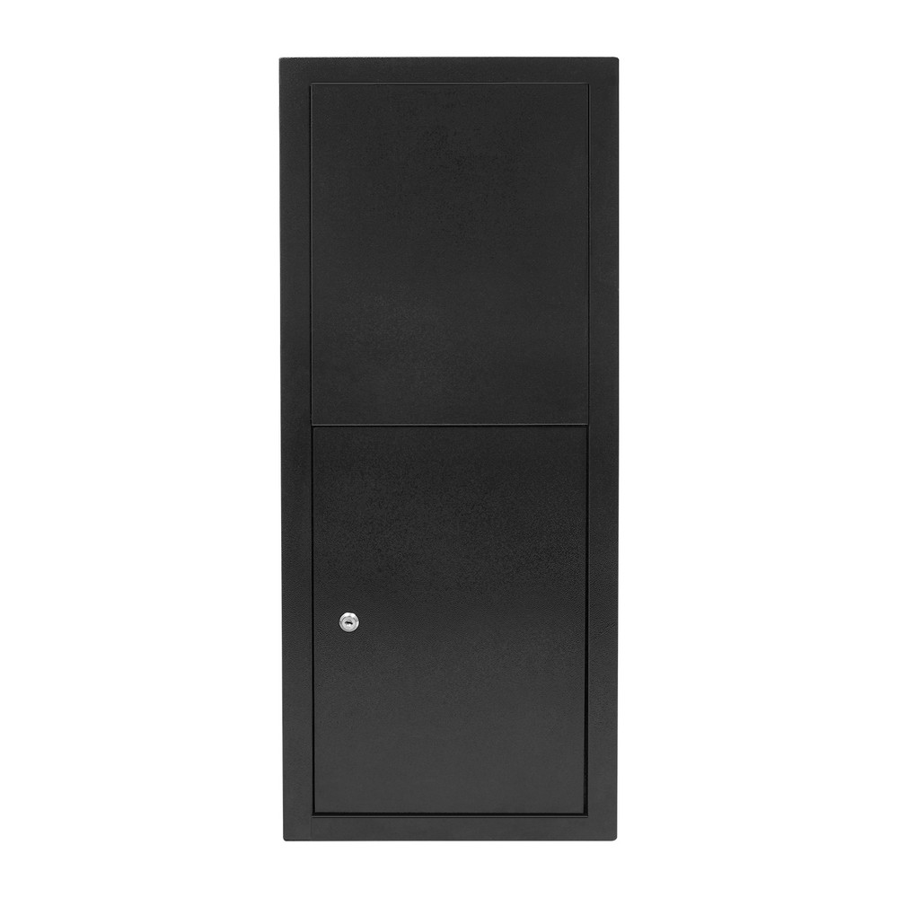 Parcel Drop Box, Package Delivery Box, Large Mail Box with Key Lock Black