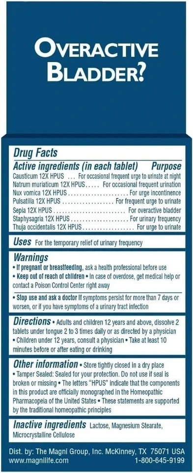 Bladder Relief Fast Acting Relief for Overactive Bladder Helps Reduce Urinati...