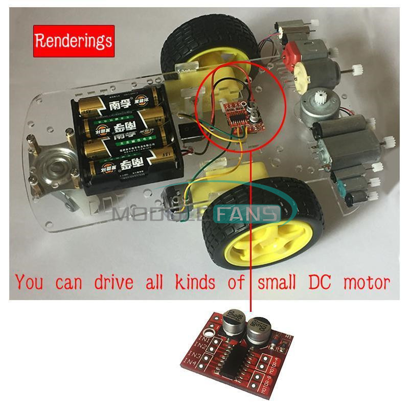 10PCS 1.5A 2-Way DC Motor Driver Module Speed H-Bridge Stepper Replace L298N