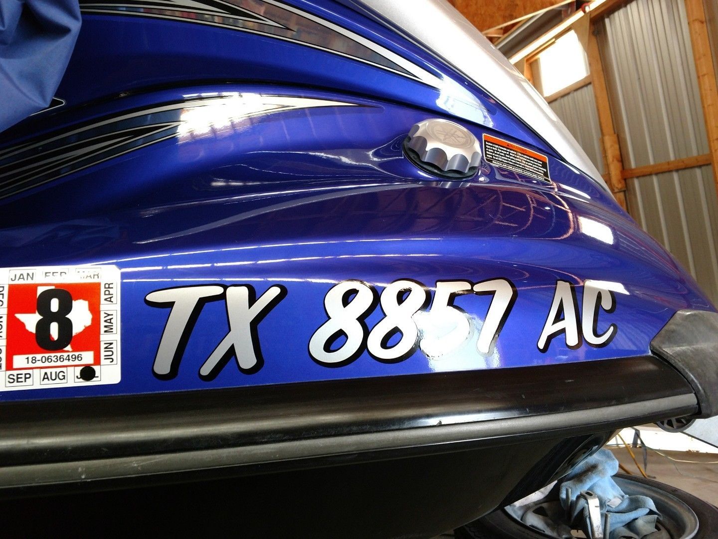 Boat Registration Number PAIR Lettering Decals Vinyl Vessel 3" X 18" hull