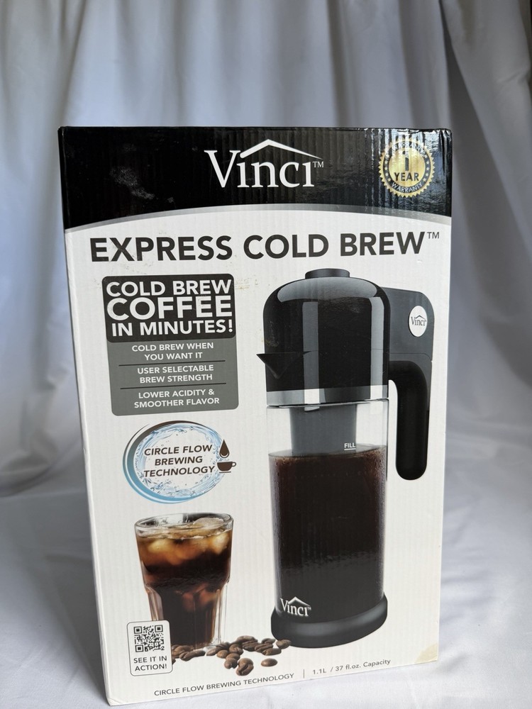Vinci Express Cold Brew Coffee Maker 1.1L Circle Flow Technology NEW