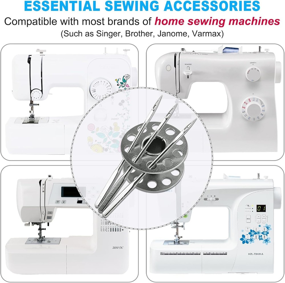 Sewing Machine Needles, 100 PCS Universal Needle Set for...