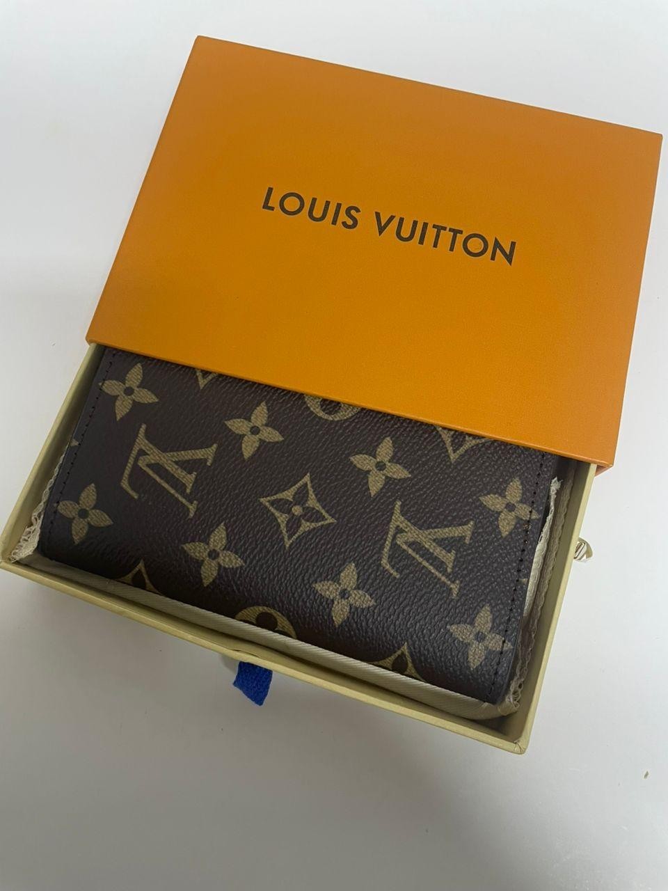 LV Louis Vuitton Pocket Organizer Monogram Eclipse Brown