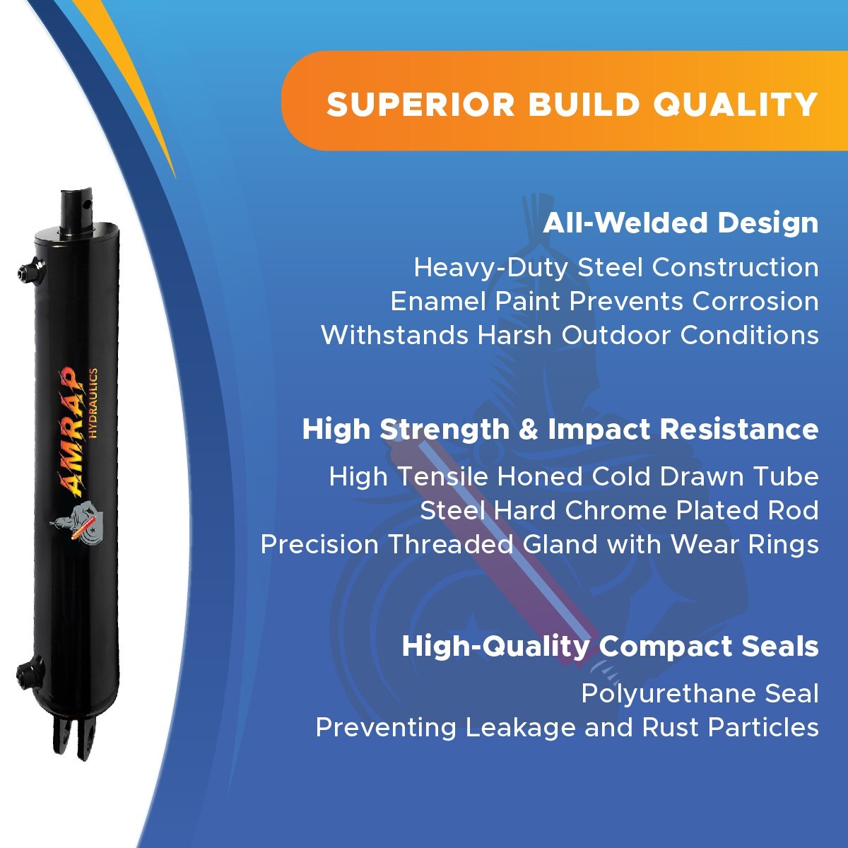 4X24 Hydraulic Cylinder - 4" Bore x 24" Stroke Log Splitter Cylinder 3500PSI