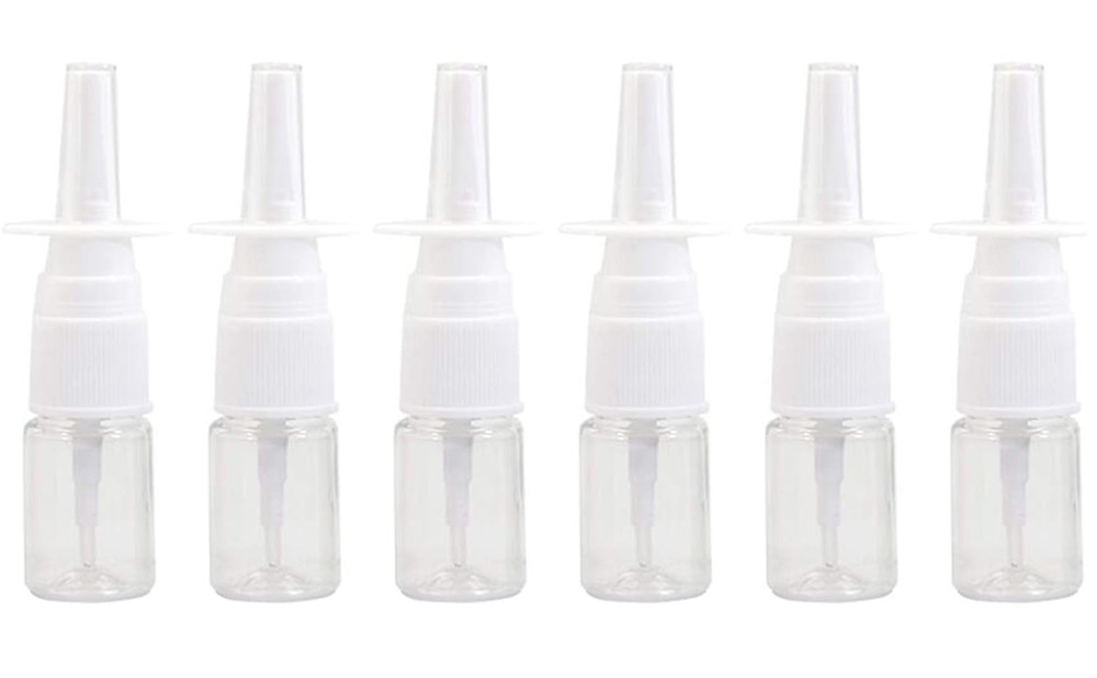 12Pcs Mini Plastic Nasal Spray Bottles - 5Ml Portable Empty Refillable Fine Mist