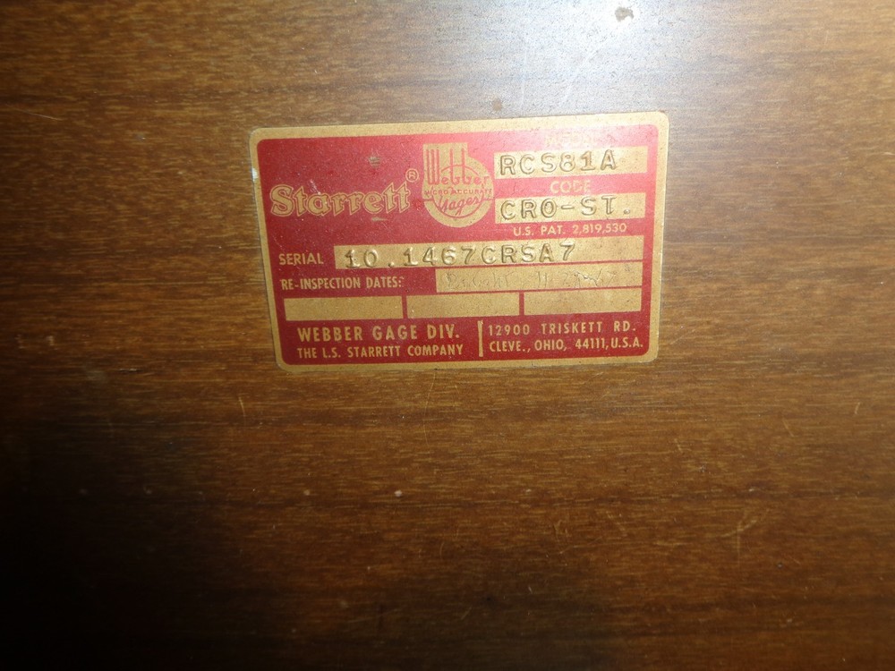 Starrett Webber Gage Blocks set # RCS81A CRO-ST Incomplete Missing Blocks - Read