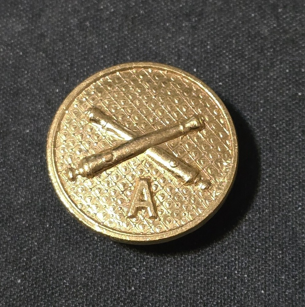 1926-37 Type 2 Gilt Artillery Battery A Collar Disk - SB