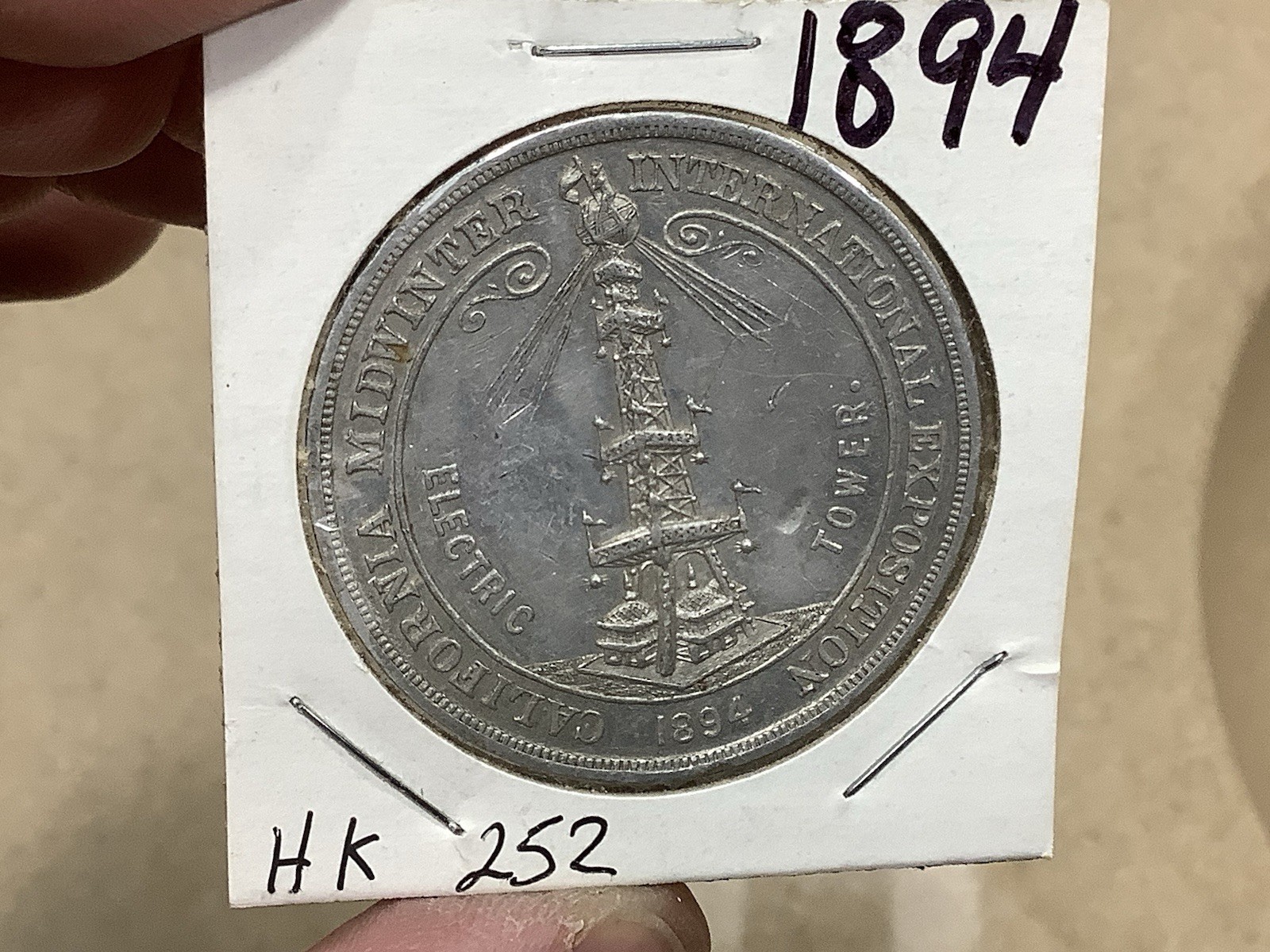 Calif. Mid Winter Int Expo 1894 HK-256 So Called Dollar, Aluminum Very Rare