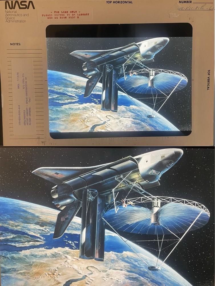 1972-1990 NASA Space Shuttle Program 100+ Large Transparency Presentation lot