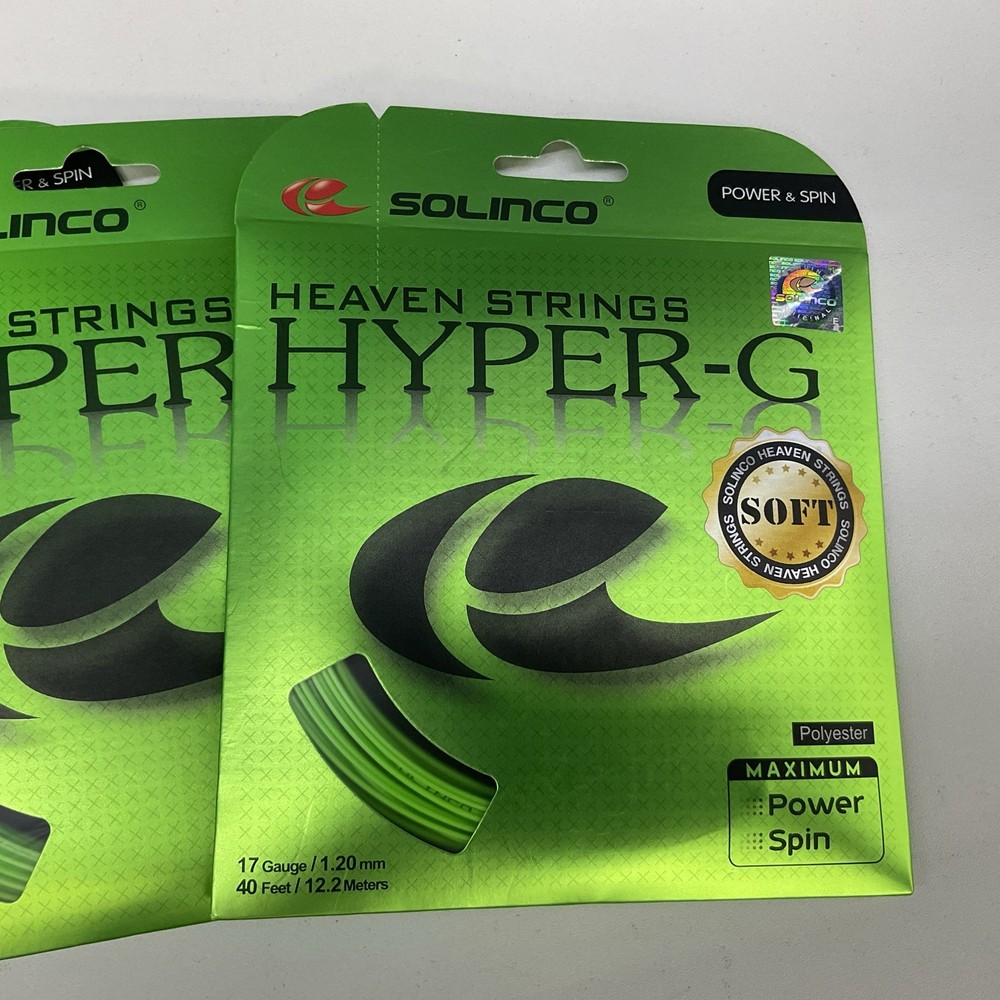 3 Pack Solinco Hyper-G Soft Polyester 17g/1.20mm Green