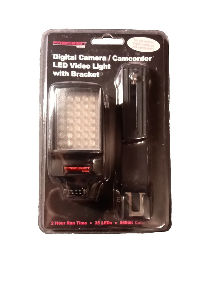 Precision Design Digital Camera Camcorder LED Video Light W/Bracket -LED35
