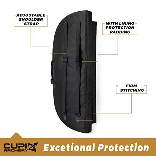Lightweight Soft Compound Bow Case with Arrow Pocket & Backpack Straps - Durable