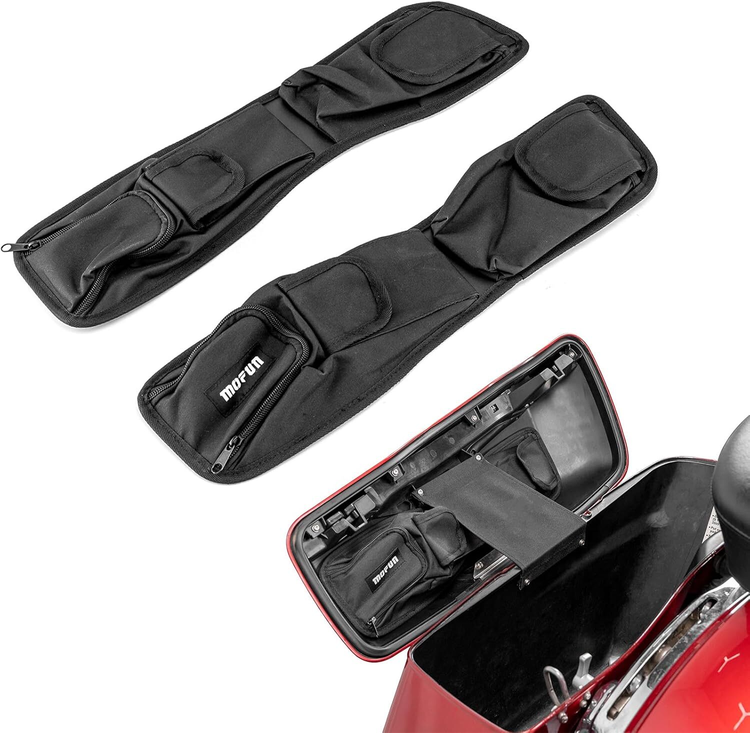 Saddlebag Lid Organizers Storage Bag for 2014-UP Harley Electra Glide Road King