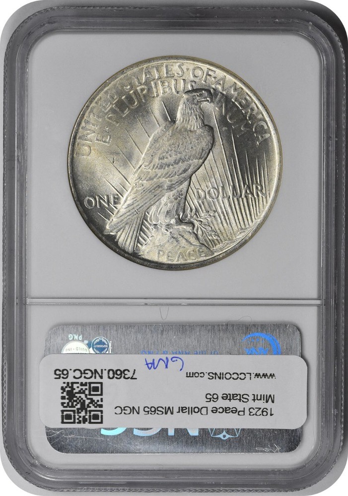 1923 Peace Silver Dollar MS65 NGC