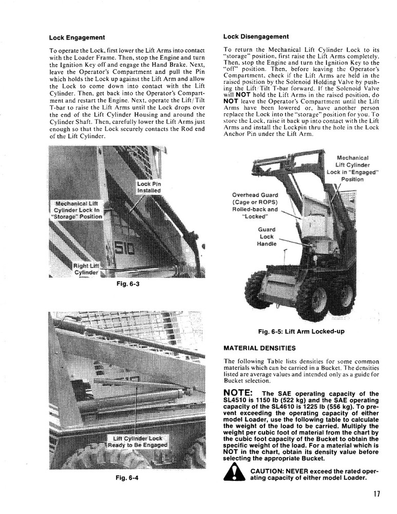 Skid Loader Operators Instruction Manual Gehl 4510 4610
