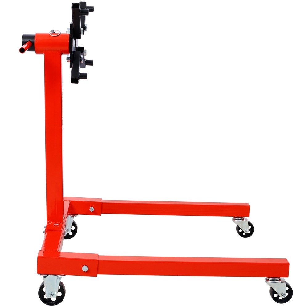 Heavy-Duty Engine Stand, 1500 LBS Capacity, 360° Rotation & Wheels - Red