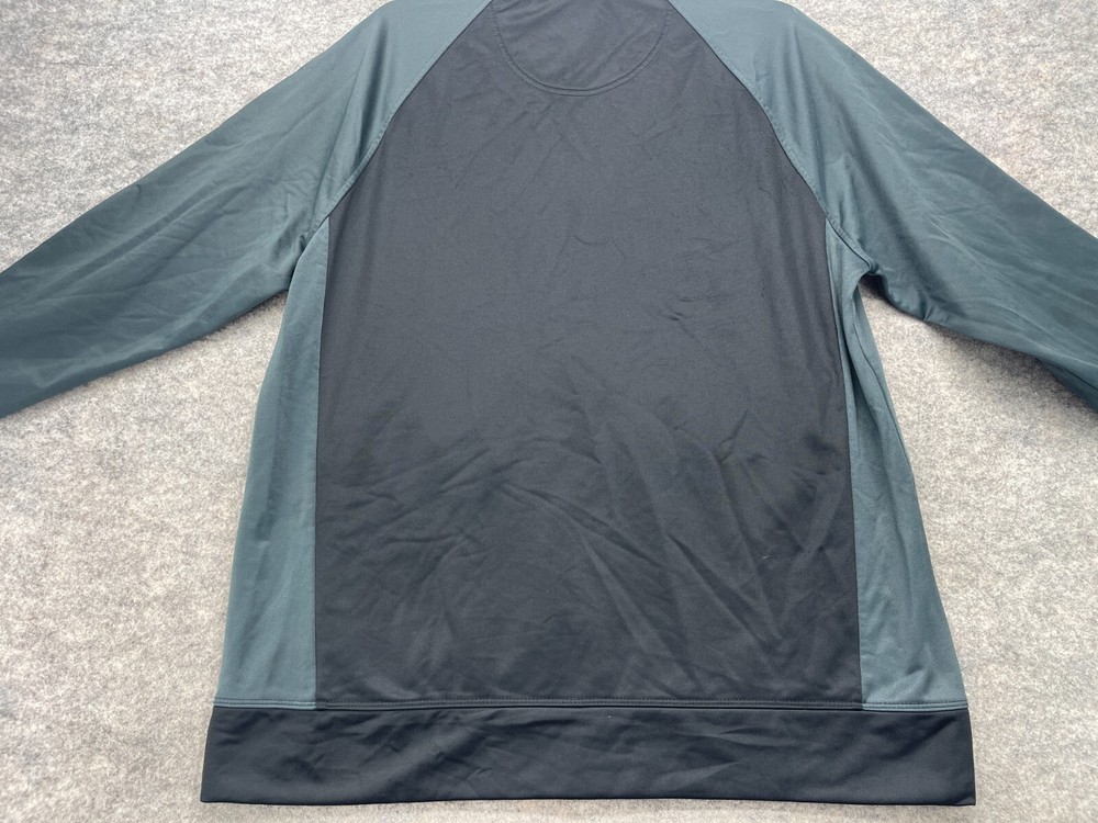 Starter Jacket Size Large L Black Gray Full Zip Track Varsity - HOLE