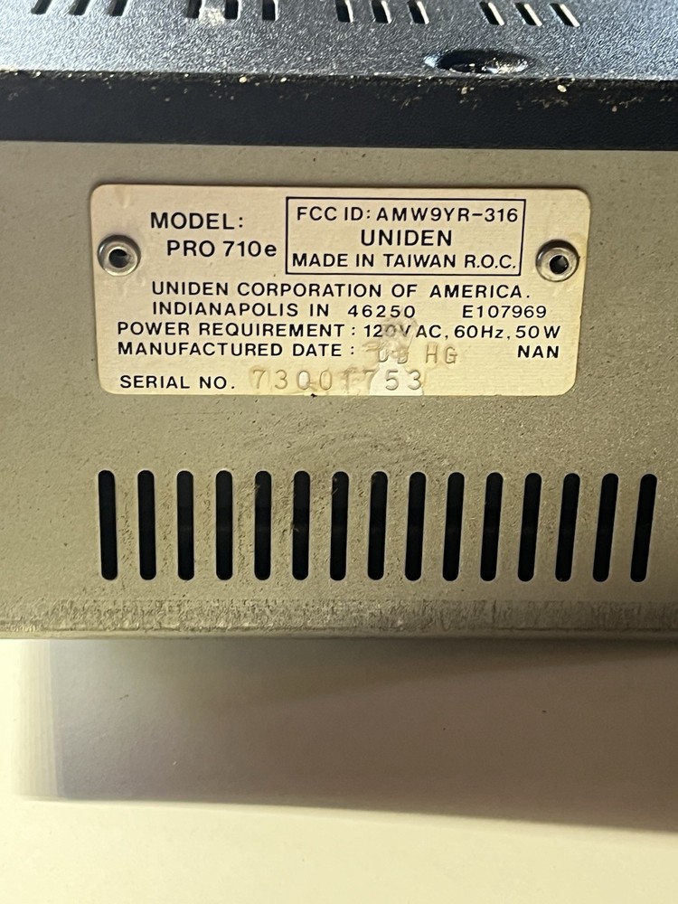 Unidentified Model Pro 710 E. Preowned Excellent CB Base Station Working
