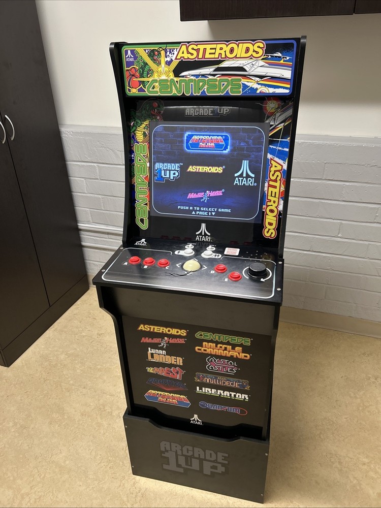 Arcade1Up Atari Deluxe 12-In-1 Arcade Machine w/ Riser Asteroids Centipede WORKS