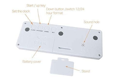 Digital 999 Days Countdown Clock Timer Magnetic Backing for Vacation White