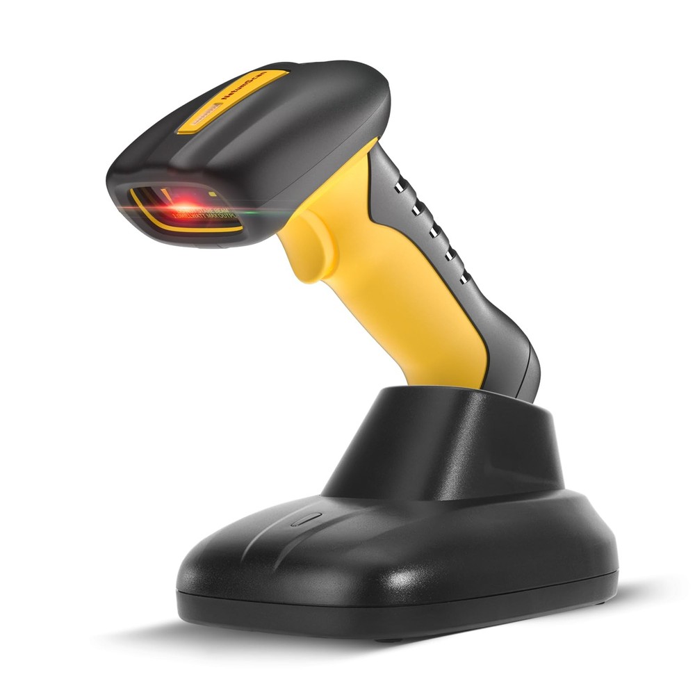 NetumScan Industrial Bluetooth QR Barcode Scanner, IP67 Waterproof & Yellow