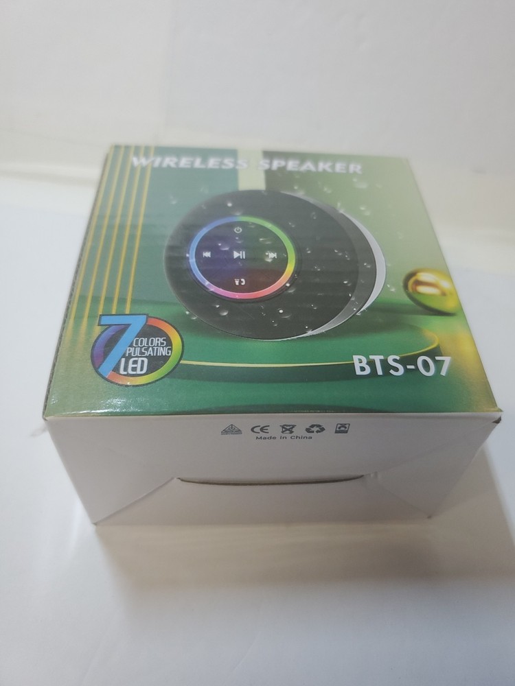 Wireless Speaker BTS07- 7 Colors Pulsanting LED(Blue)