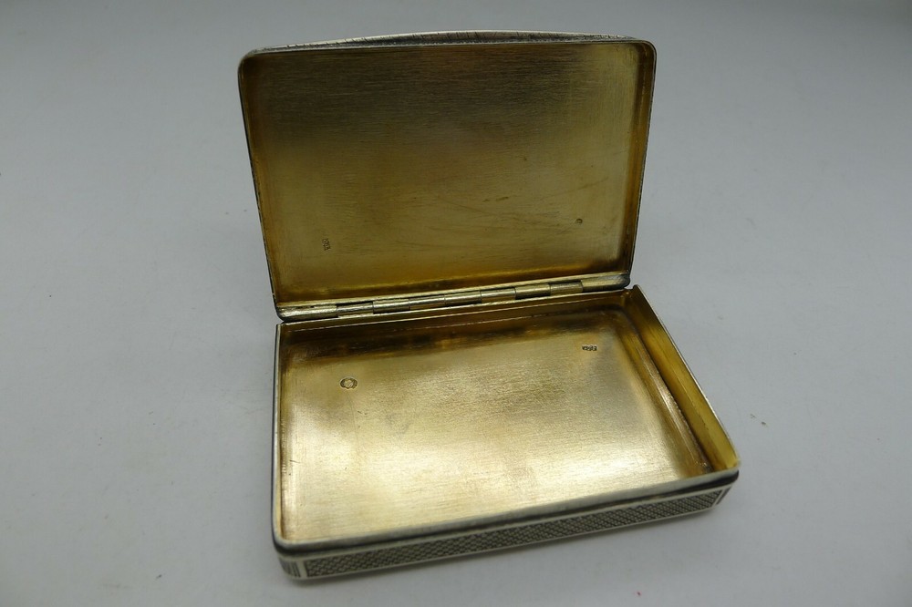 CZECHOSLOVAKIA RARE c.1880 SOLID SILVER DOUBLE SIDED SNUFF BOX RARE FIND