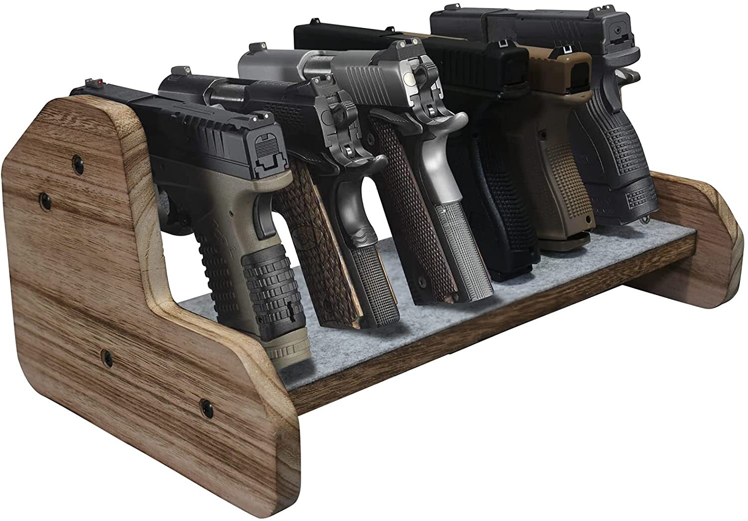 Gun Pistol Rack Firearm Handgun Display Holder Cabinet Storage Safe Organizer US