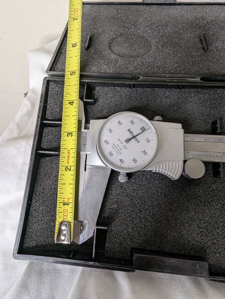 Mitutoyo dial caliper Micrometer 505-746 D12"TX USED