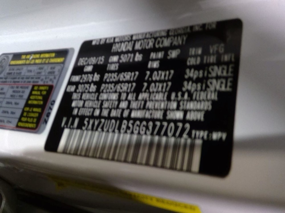 SANTA FE 2016 Transmission Shift 985832