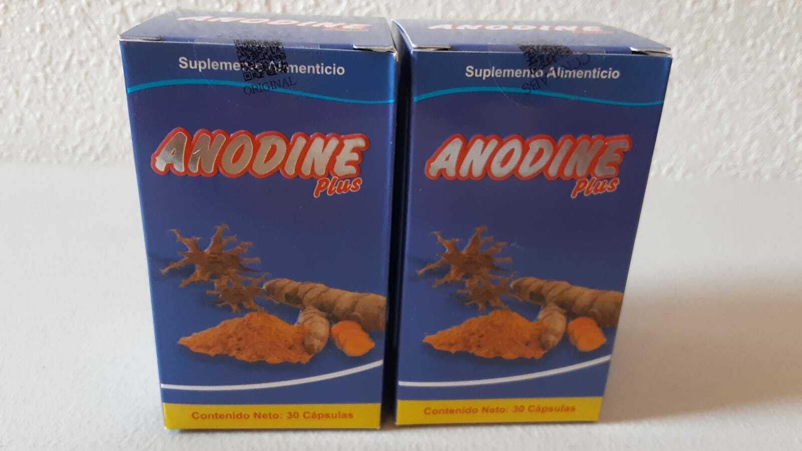 2 PACK ANODINE PLUS 60 Pills Total- Colageno-Cicutilla-Curcuma-Glucosamina