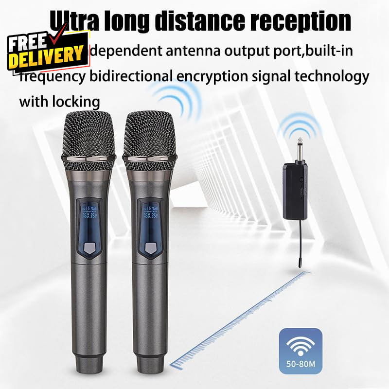 Wireless Microphone Rechargeable Fixed Frequency Wireless Dual Microphone.....